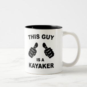 Han är en Kayaker Två-Tonad Mugg