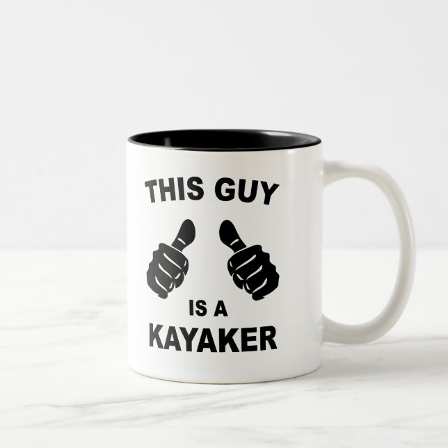 Han är en Kayaker Två-Tonad Mugg (Höger)
