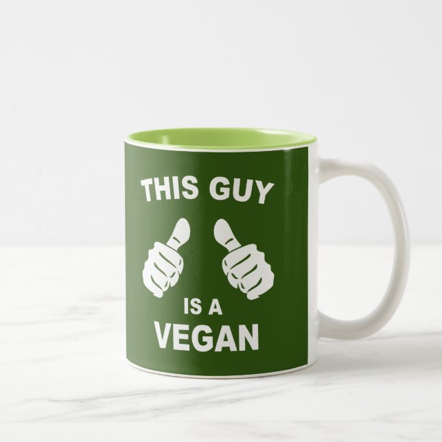 Han är en Vegan Två-Tonad Mugg (Höger)