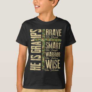 Han Är Farfar Kamouflage Religiöst Fars Dag Kriste T Shirt