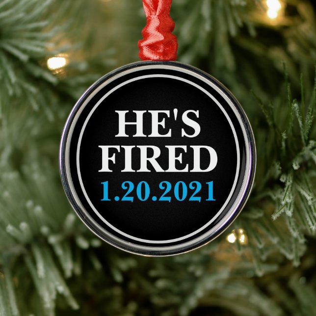Han är FIRED 1 januari 2021 Julgransprydnad Metall (Träd)