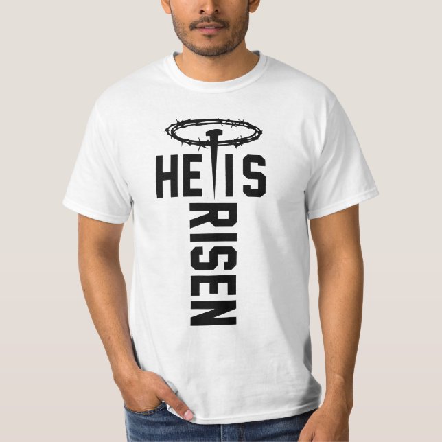 Han är född i Kor Jesus Kristna Påsk-dagen T Shirt (Framsida)