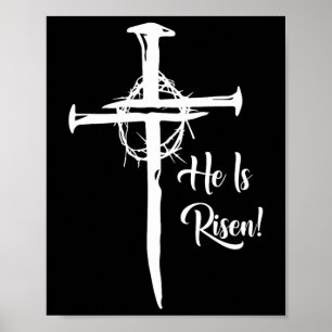 Han är född Kor Jesus Religiösa Påsk Dag Chris Poster