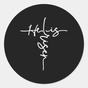Han är född Kor Jesus Religiösa Påsk Dag Chris Runt Klistermärke