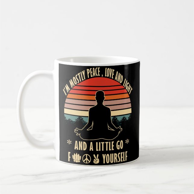 Han är främst fredens kärlek och ljusets, yoga T-S Kaffemugg (Vänster)