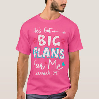 Han är Har Big Plans for Me Christian Children Bib T Shirt