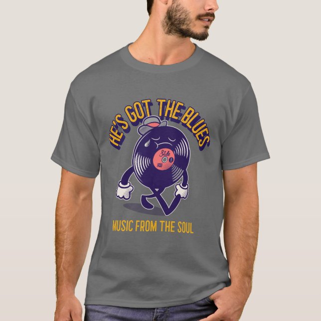 Han är Har Blues T Shirt (Framsida)