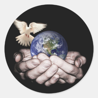 Han är Har hela världen... Runt Klistermärke