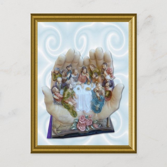 Han är har i hela världen i händer helg vykort (Framsida)