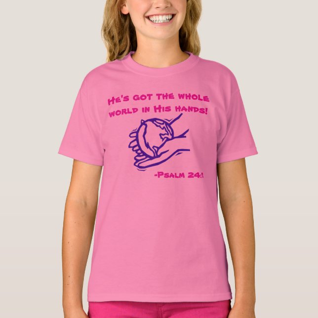 Han är har i hela världen i Hans händer T Shirt (Framsida)