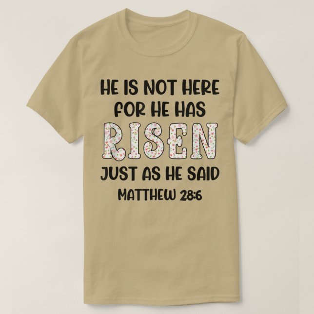 Han är inte här eftersom han har kommit upp precis t shirt (Design framsida)