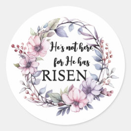 Han är inte här för han har rest till Påsk Runt Klistermärke