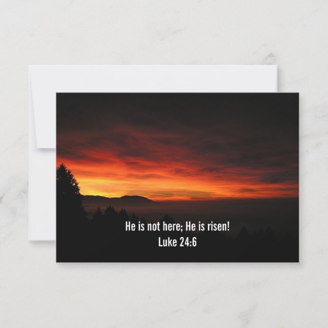Han är inte här; han är Risen - kyrkinbjudan OSA Kort (Framsida)