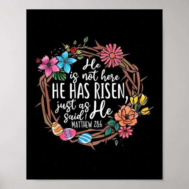 Han är inte här, han har rest sig precis som han s poster (Framsidan)