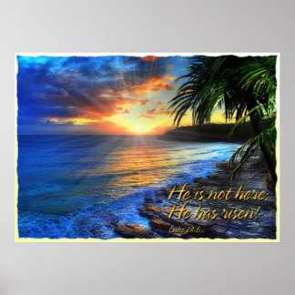 Han är inte här, han har stigit! Luke 24:6 Skriv u Poster