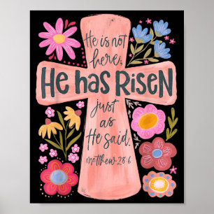 Han är inte här Han har uppstått Kristus Jesus Blo Poster
