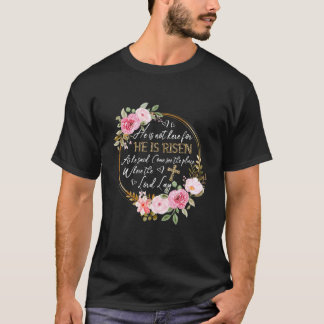 Han är inte här och har kommit tillbaka Blommigt P T Shirt