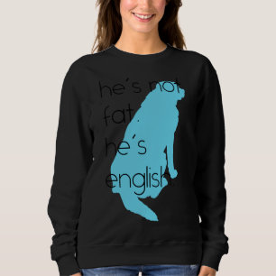 Han är inte Tjock han är engelsk blå T Shirt