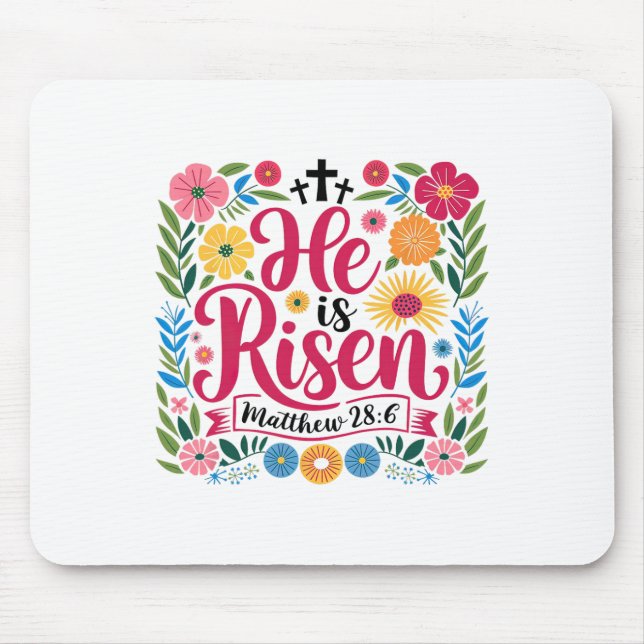Han är Jesus Christian Glad påsk Bible Ver Musmatta (Framsidan)