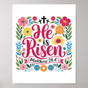 Han är Jesus Christian Glad påsk Bible Ver Poster