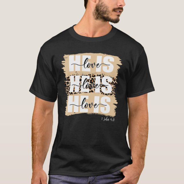 Han är Kärlek bible Verse 1john 48 Gud citerar Chr T Shirt (Framsida)