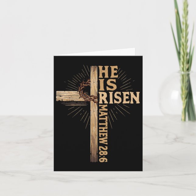 Han är kristen Påsk Jesus Religiösa Vinta Kort (Framsida)