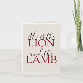Han är Lejonet och Lammet Sympati Vikbar Kort