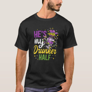 Han är min Drunker halv öl som dricker alkoholhalt T Shirt