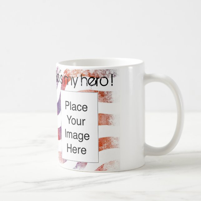 Han är min hjälte! mugg (Höger)