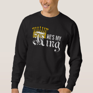 Han är min Kung Lång Ärmad Tröja