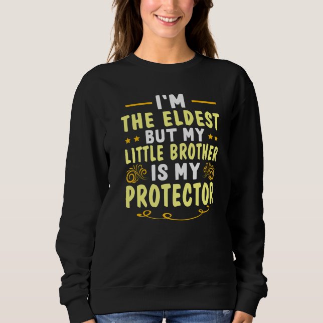 Han är min lilla beskyddare för Big Bro T Shirt (Framsida)