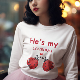 Han är min lovebug-skjorta t shirt