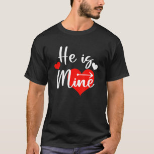 Han är Min Mans Hon är Min Matchande Par Valent T Shirt
