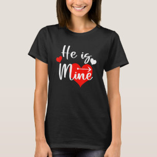 Han är Min Mäns Hon är Min Matchande Par Valentin T Shirt