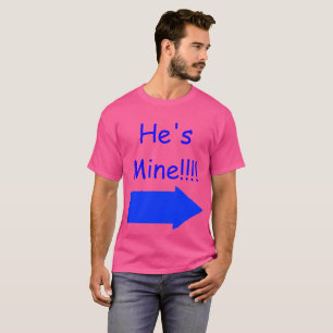 Han är min! Pride Shirt, med Bisexual Hand T Shirt
