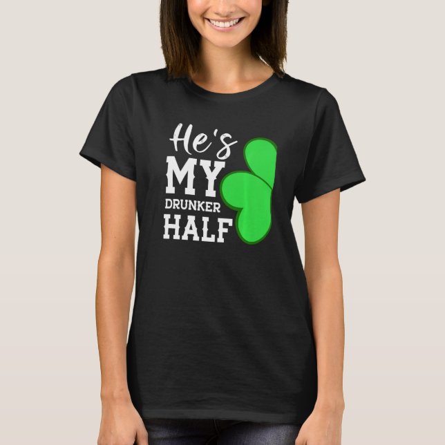 Han är min runkare, halvfin St patricks day par T Shirt (Framsida)