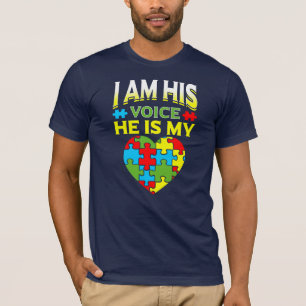 Han är mitt hjärta, jag är hans talande autismmedv t shirt