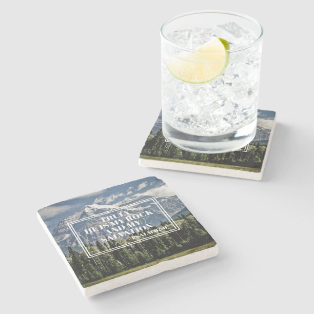 Han är mitt Sten Christian Bible Verse Mountain Ph Stenunderlägg (Sidan)