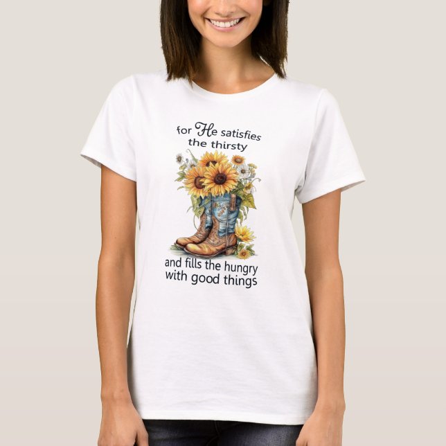 Han är nöjd t shirt (Framsida)