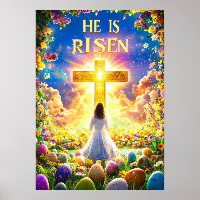Han är på väg mot Påsk Jesus Poster (Framsidan)