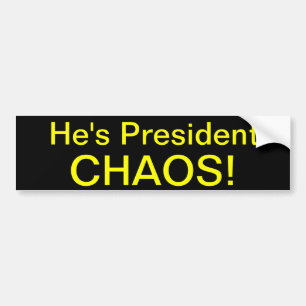 Han är presidentKAOS! Bildekal