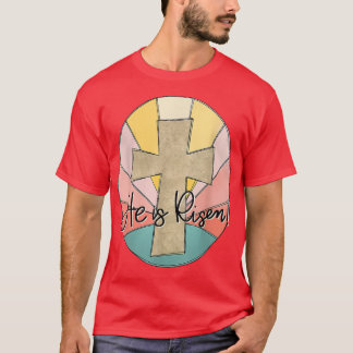 Han är reis Jesus Kor Christian Påsk Day Retro T Shirt
