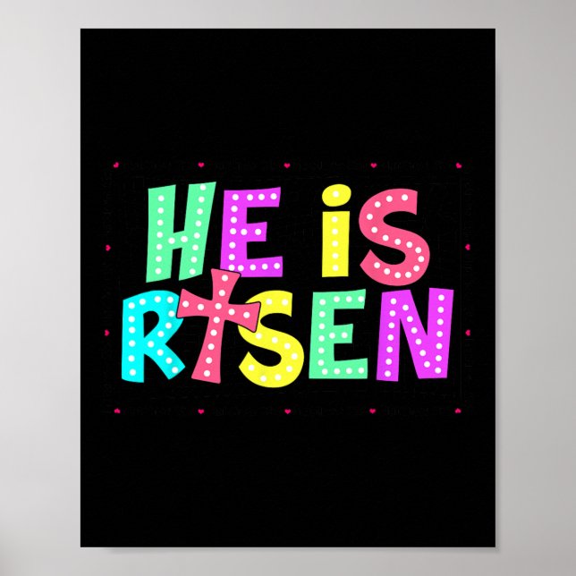 Han är reiserad Jesus Christian Påsk Kids Poster (Framsidan)
