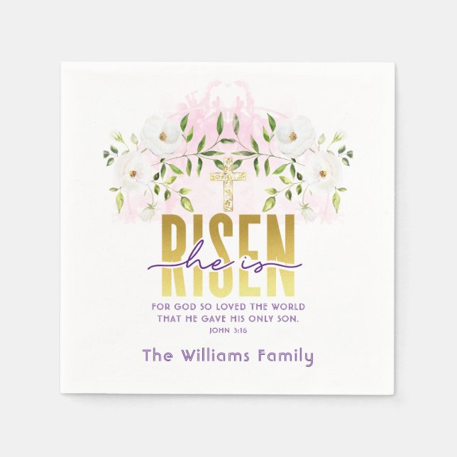 Han är Religiösa Christian Quote Påsk Pappersservett (Framsidan)