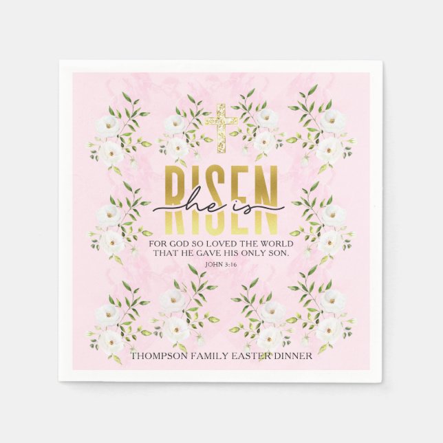Han är Religiösa Christian Quote Påsk Pappersservett (Framsidan)