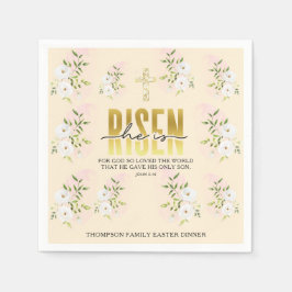 Han är Religiösa Christian Quote Sand Påsk Pappersservett