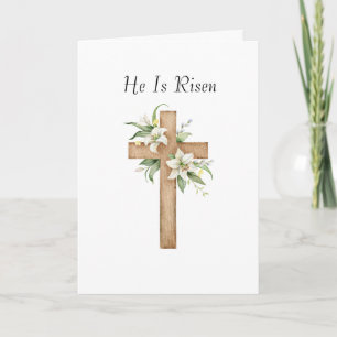 Han är Risen Blommigt Kor Christian Påsk Helgkort