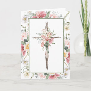 Han är Risen Blommigt Kor Påsk Återföring Kort