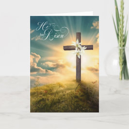 Han är Risen Christian Kor och Lilies Påsk Helgkort