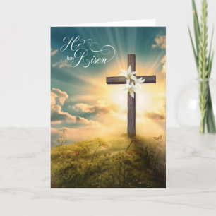 Han är Risen Christian Kor och Lilies Påsk Helgkort